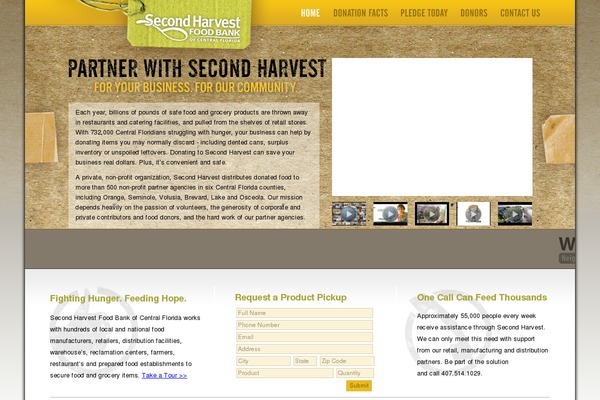 givefoodcfl.org site used Secondharvest