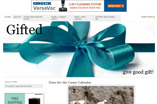 givegoodgift.ca site used Thesis 1.8.5