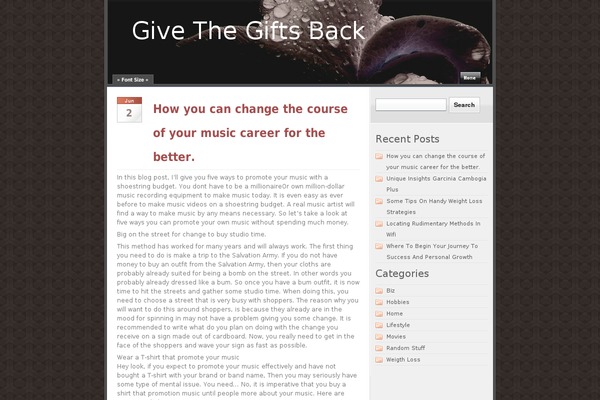 givethegiftsback.com site used Graveyard Shift