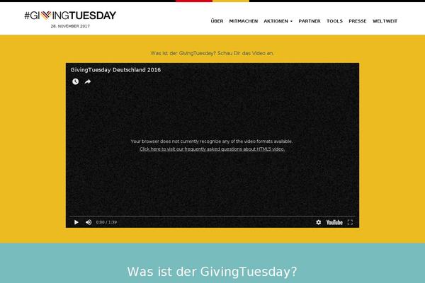 givingtuesday.de site used Givingtuesday