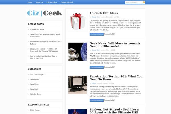 gizgeek.com site used Smartblog