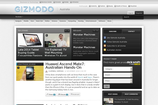 gizmodo.com.au site used Gmg