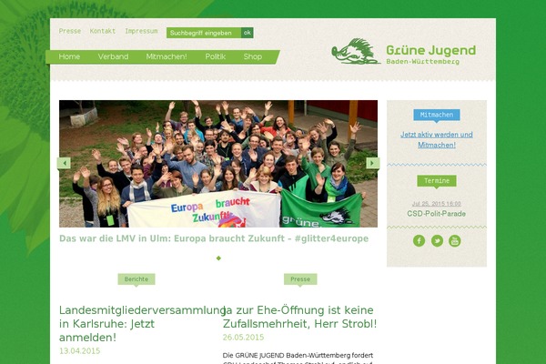 gjbw.de site used Gruene-jugend