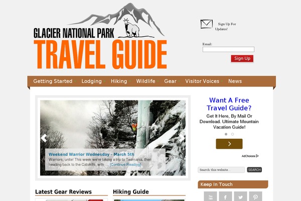 glacier-national-park-travel-guide.com site used Serenity