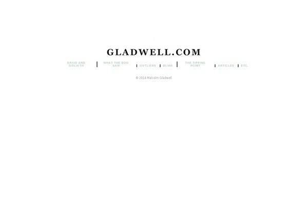 gladwell.com site used Hachette-book-group