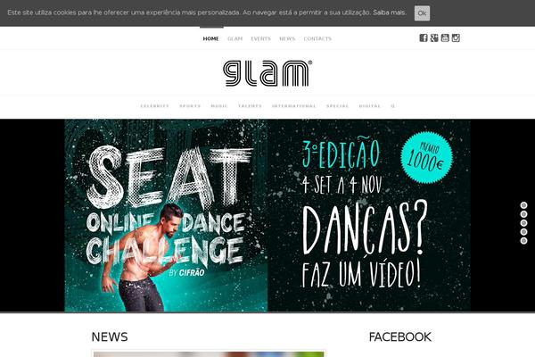 glam.com.pt site used X | The Theme
