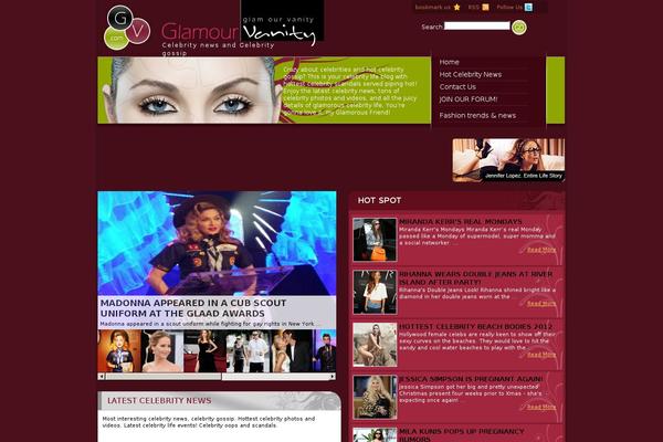 glamourvanity.com site used Celebrity-news