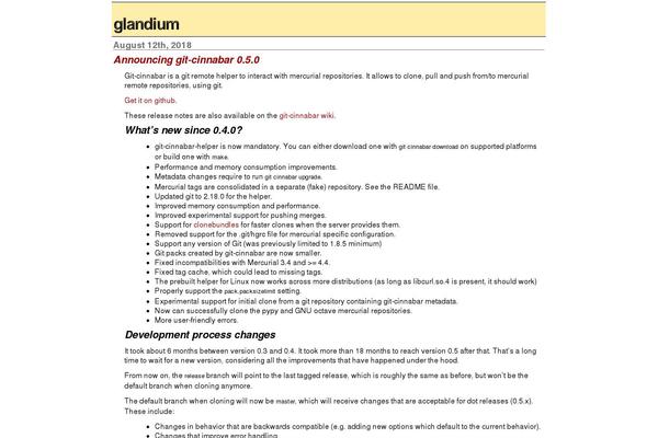 glandium.org site used Glandium