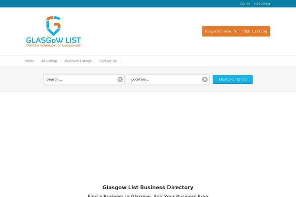 glasgowlist.com site used Geocrafttheme-v2-new