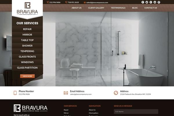 glasscompanyny.com site used Bravura