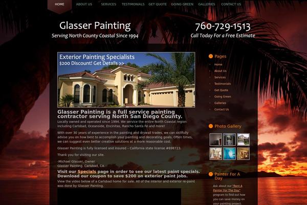 glasserpainting.com site used Theme858