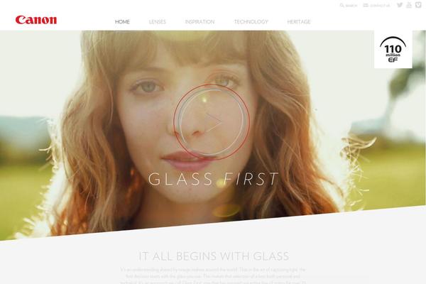 glassfirst.com site used Canon-optics-web