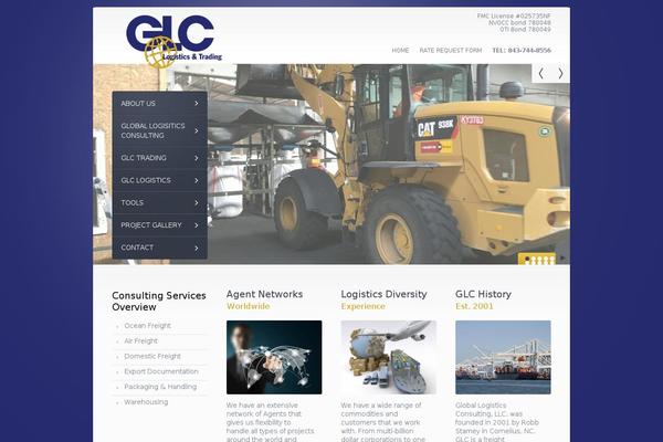 Global Logistics website example screenshot