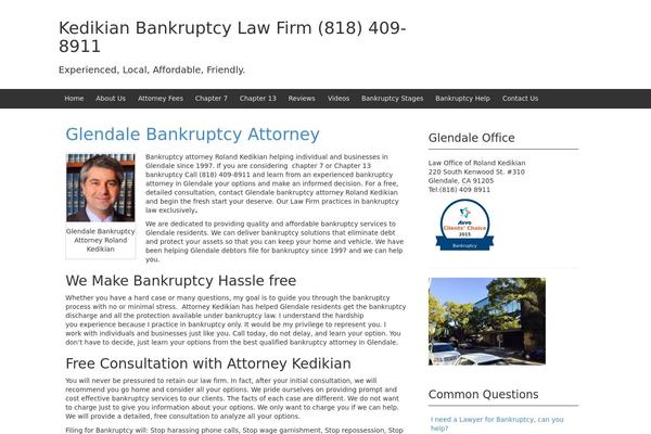 glendalebankruptcy.com site used Responsive Mobile