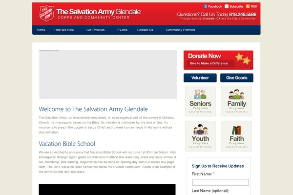 glendalecorps.org site used Salvationarmy