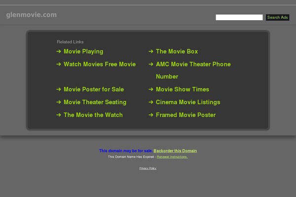 glenmovie.com site used Ardhiagc