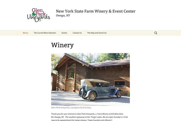 glenparkvineyards.com site used Twenty Thirteen