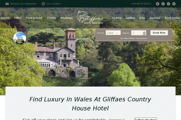 gliffaeshotel.com site used Gliffaes