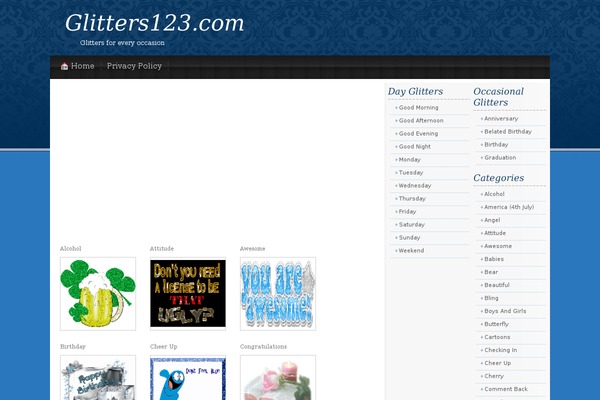 glitters123.com site used Blueuzor