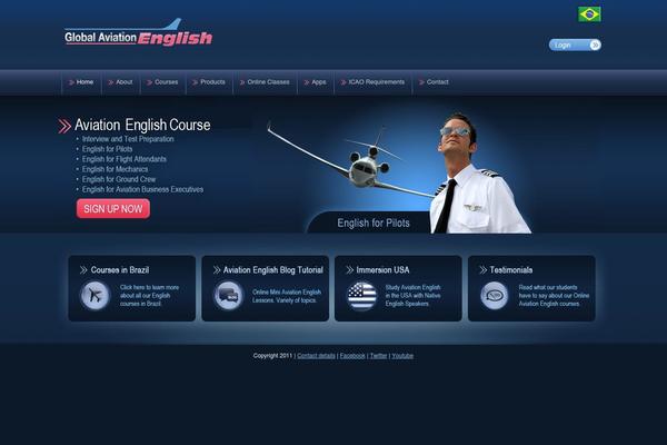 Aviation theme site design template sample