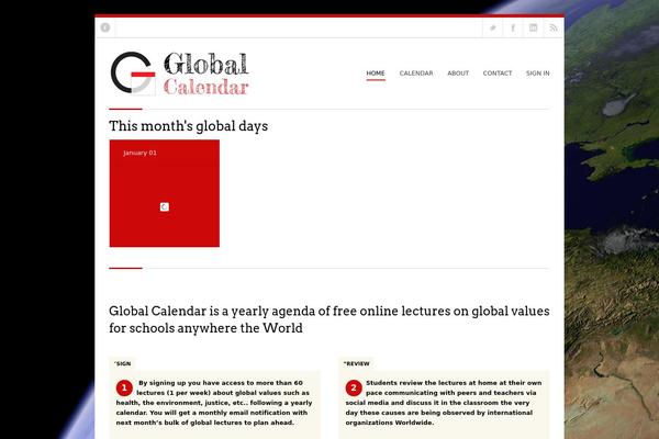 globalcalendar.info site used Angular