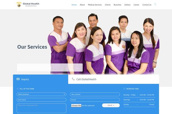 HealthCenter theme site design template sample