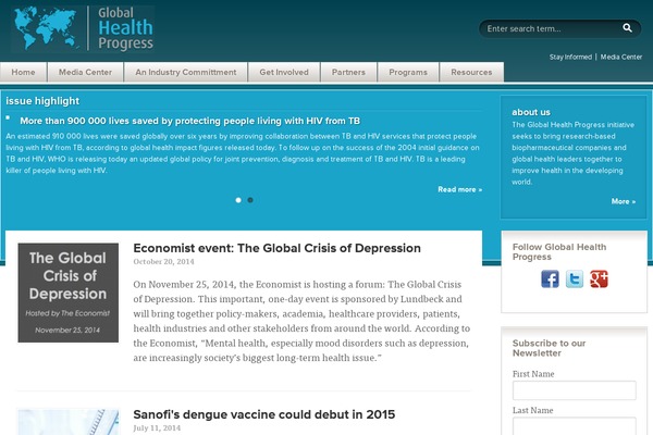 globalhealthprogress.org site used Ifpma