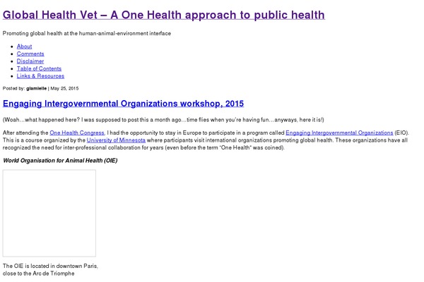 WordPress website example screenshot