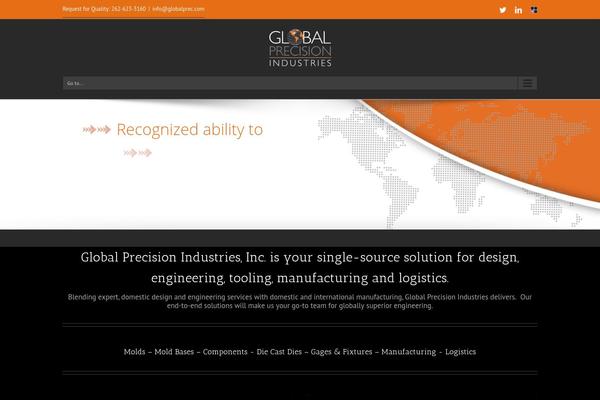 globalprec.com site used Avada