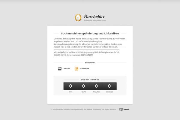 Placeholder theme site design template sample