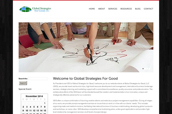 globalstrategiesforgood.com site used Presenter-wp