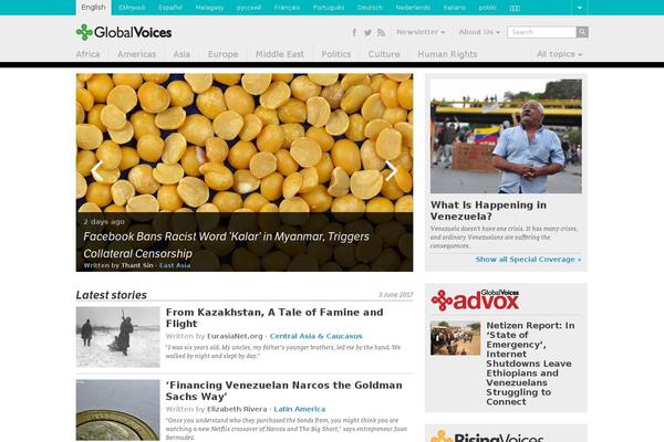 globalvoices.org site used Gv-news-child-theme