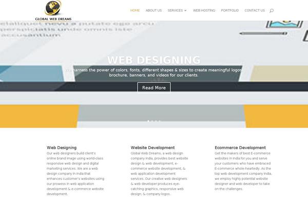 Divi theme site design template sample