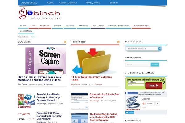 globinch.com site used Globinch-theme