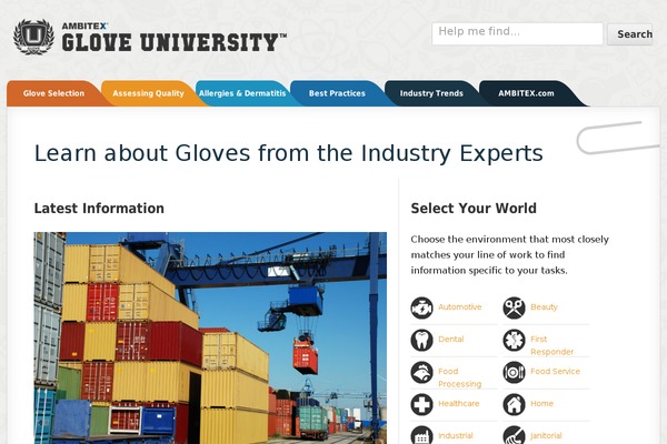 gloveuniversity.com site used Ambitex
