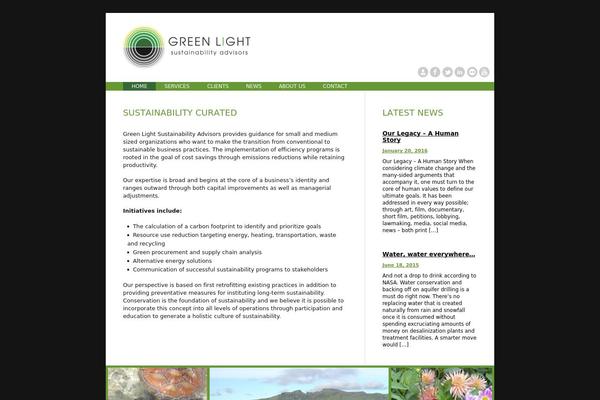 Green-light theme site design template sample