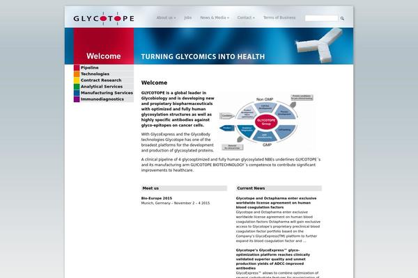 glycotope-bt.com site used Glycotope
