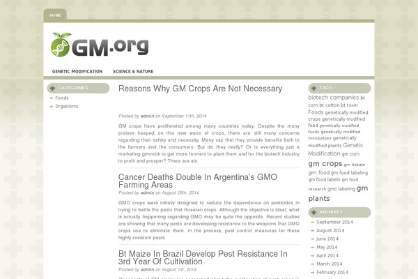 gm.org site used Health