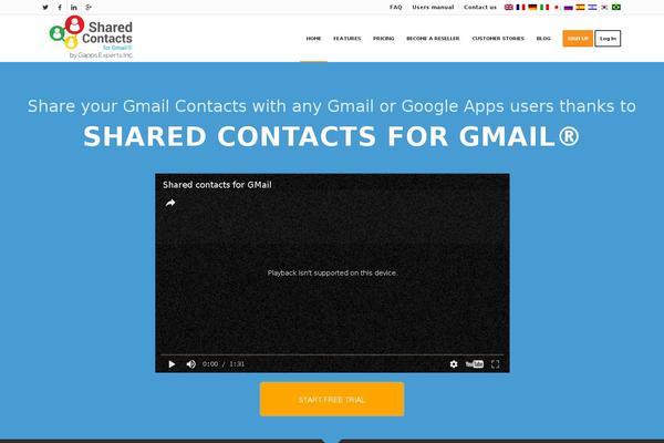 gmailsharedcontacts.com site used Gsctheme