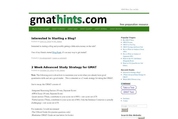 Twenty Ten theme site design template sample
