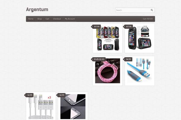 Argentum theme site design template sample