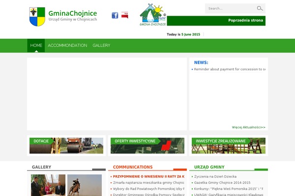 gminachojnice.pl site used Gmina