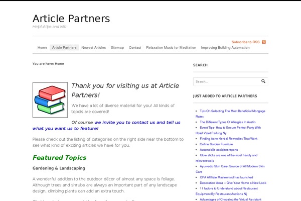 WordPress website example screenshot
