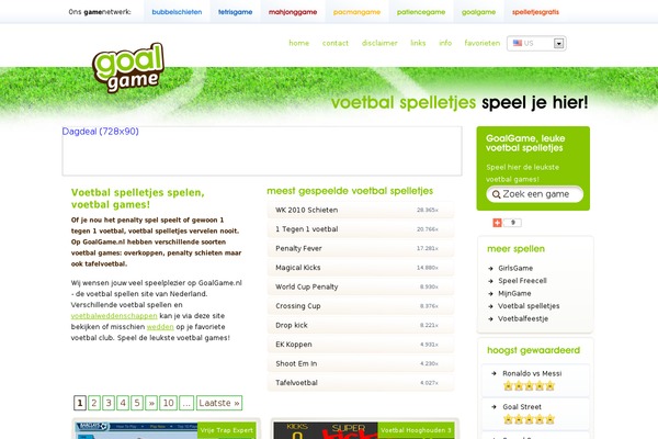 goalgame.nl site used Nieuw
