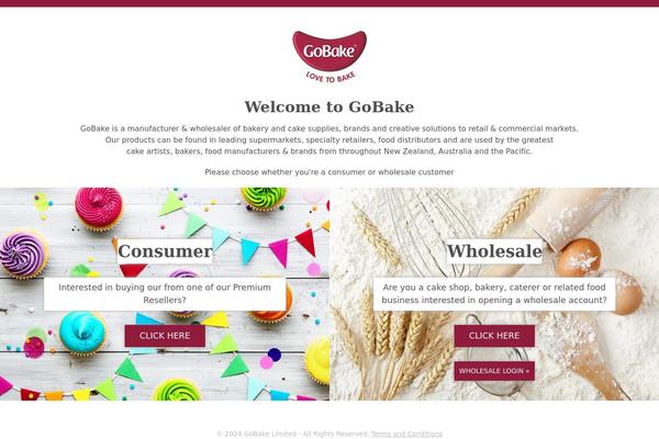 gobake.co.nz site used Gobake