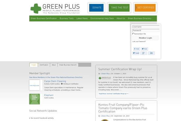 gogreenplus.org site used Color Newsmagazine