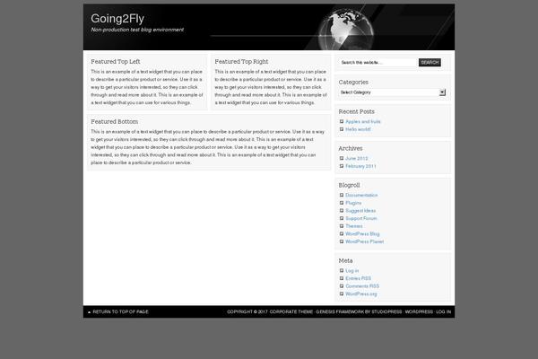 going2fly.com site used Corporate