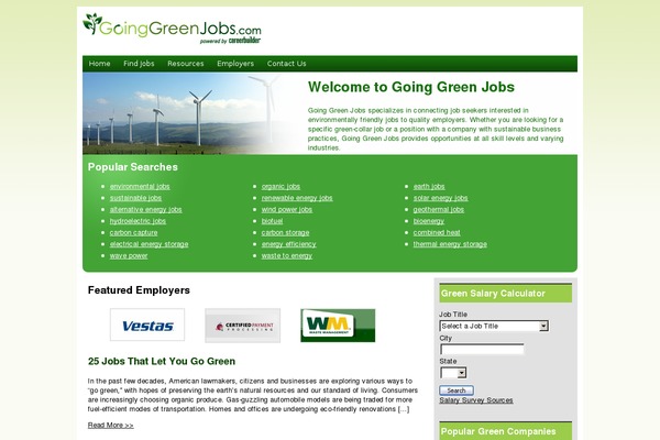 Green theme site design template sample