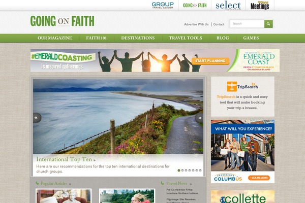 goingonfaith.com site used Grouptravelleader-wp