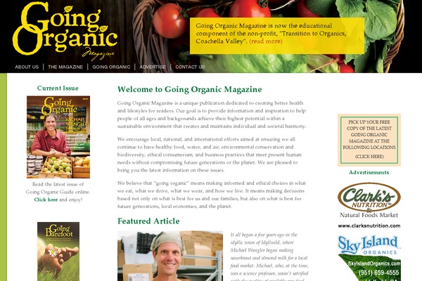 goingorganicmagazine.com site used Goingorganic